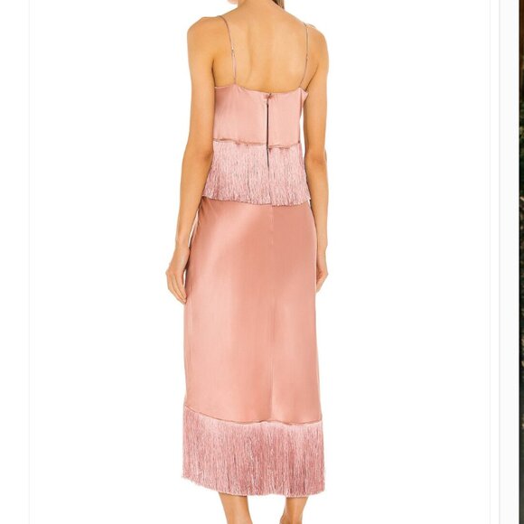 NWT Cinq á Sept Eastwood Silk Fringe Dress Size 12 - Picture 3 of 3